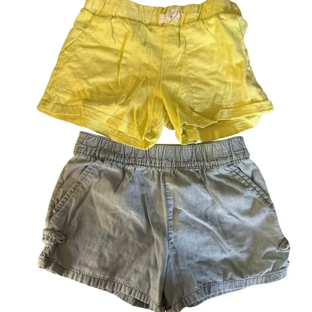 Carters yellow and jean shorts size 8